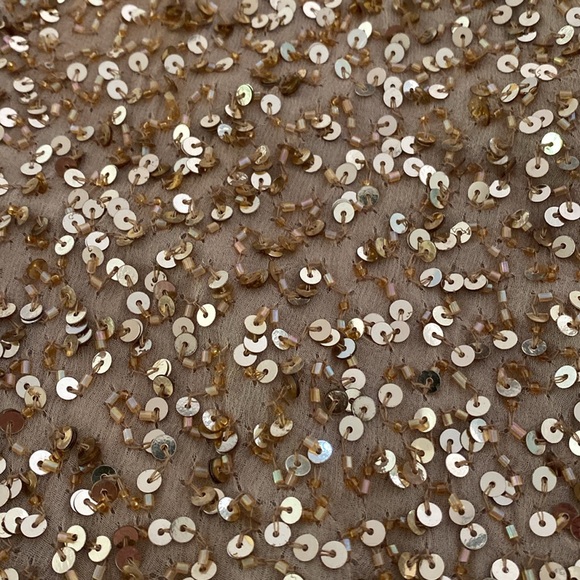Vintage Y2K gold beaded sequin going out top - Picture 5 of 6